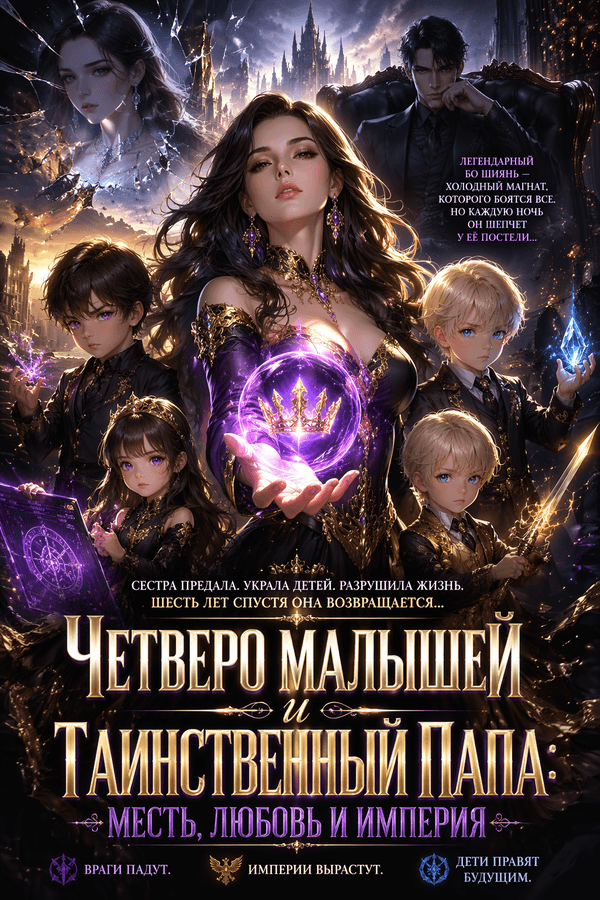 Четверо малышей и таинственный папа: месть, любовь и империя