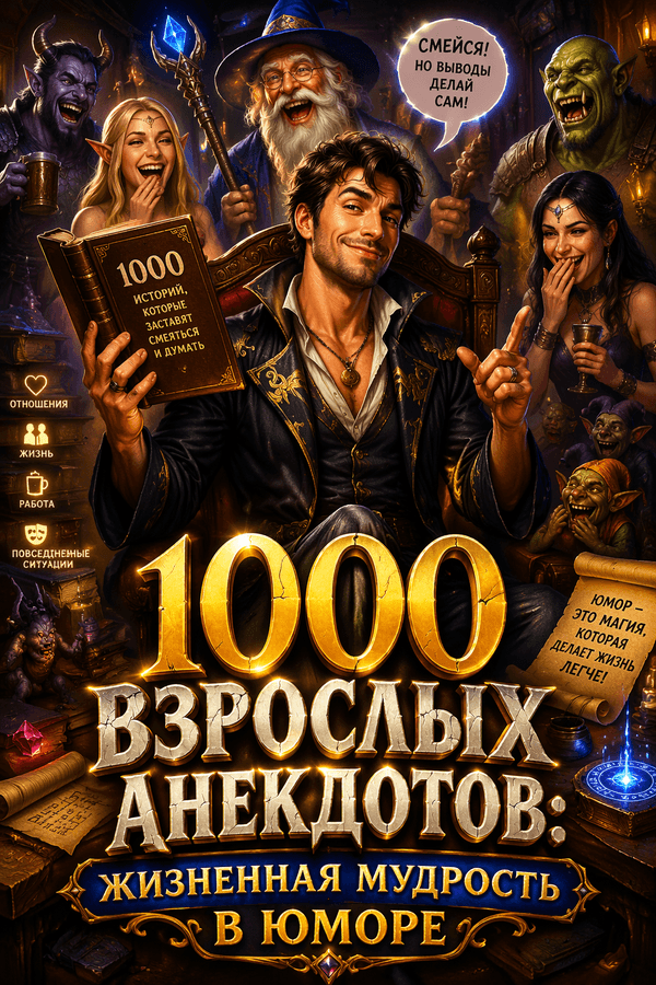 1000 взрослых анекдотов: жизненная мудрость в юморе