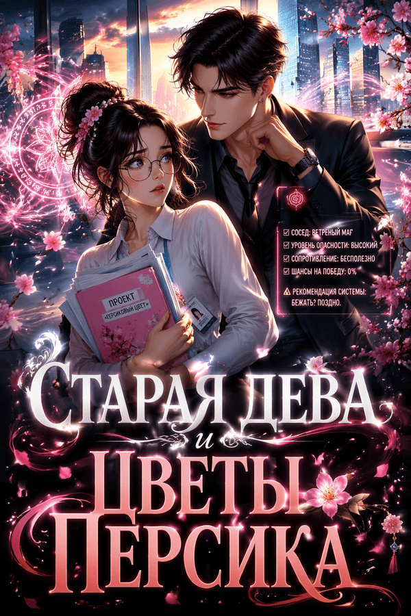 Старая дева и цветы персика