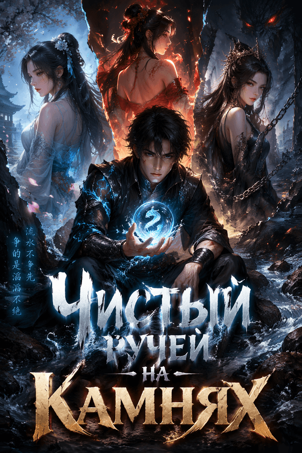 Чистый ручей на камнях