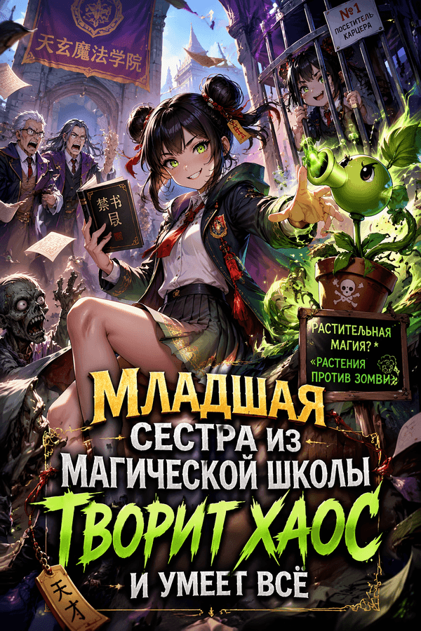Младшая сестра из магической школы творит хаос и умеет всё