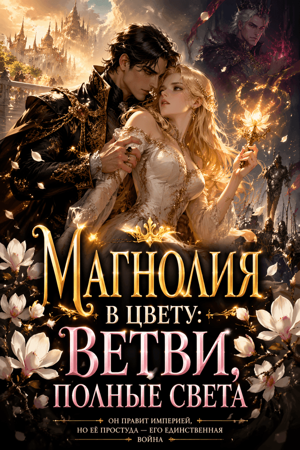 Магнолия в цвету: ветви, полные света