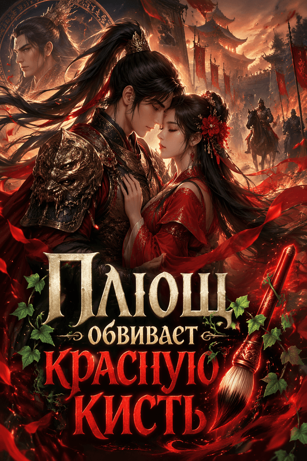 Плющ обвивает красную кисть