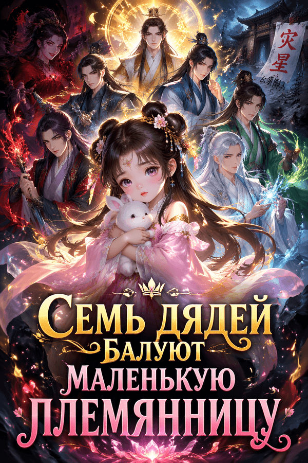 Семь дядей балуют маленькую племянницу