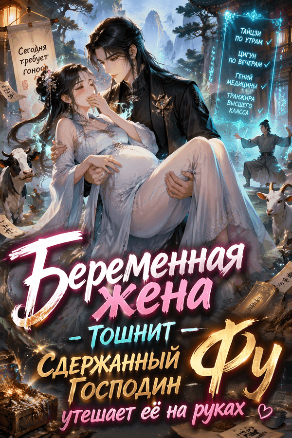 Беременная жена тошнит — сдержанный господин Фу утешает её на руках