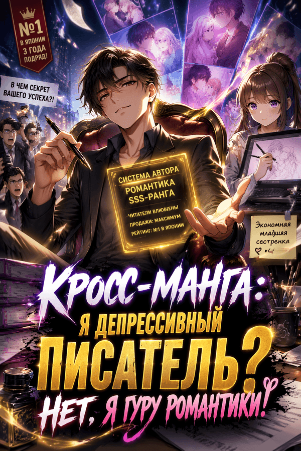 Кросс-манга: Я депрессивный писатель? Нет, я гуру романтики!