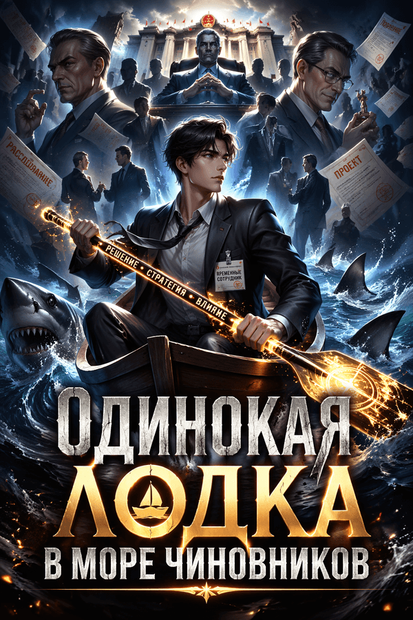 Одинокая лодка в море чиновников