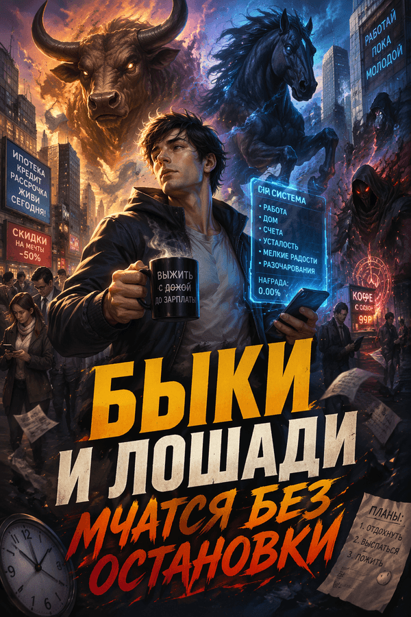 Быки и лошади мчатся без остановки