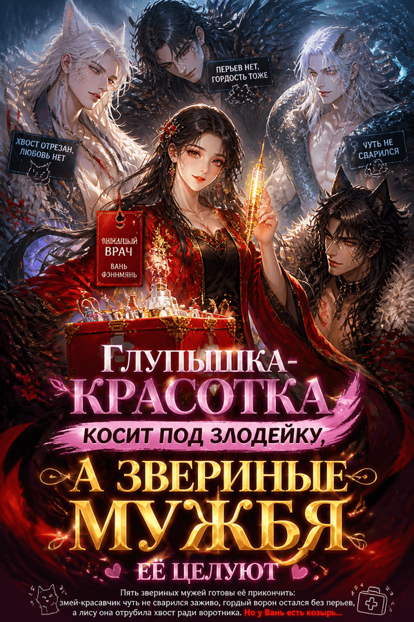 Глупышка-красотка косит под злодейку, а звериные мужья её целуют