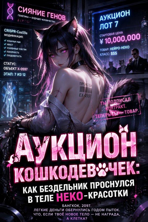 Аукцион кошкодевочек: Как бездельник проснулся в теле неко-красотки