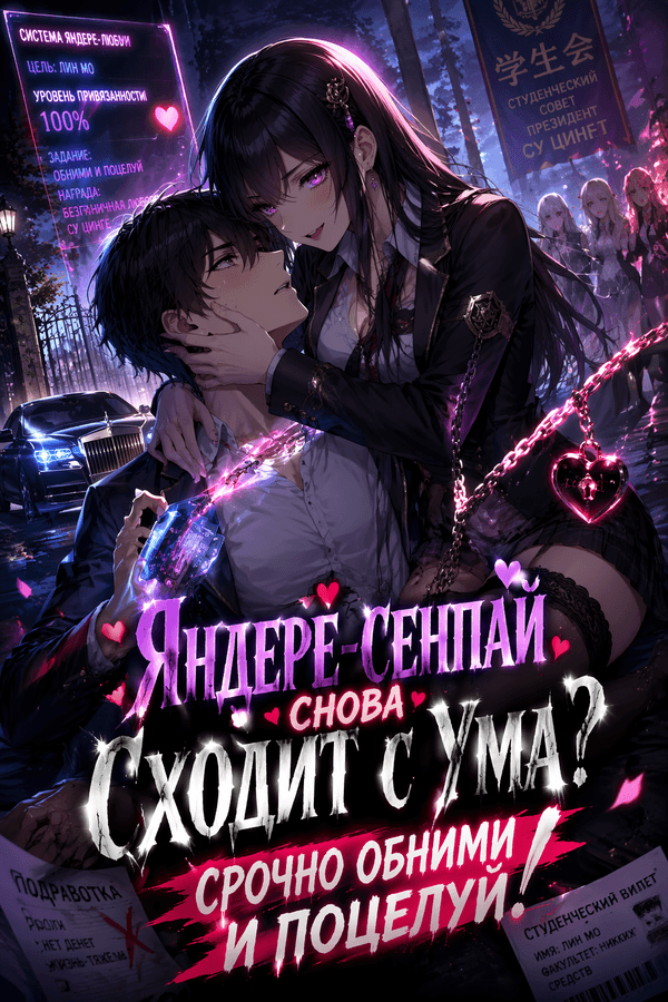 Яндере-сенпай снова сходит с ума? Срочно обними и поцелуй!