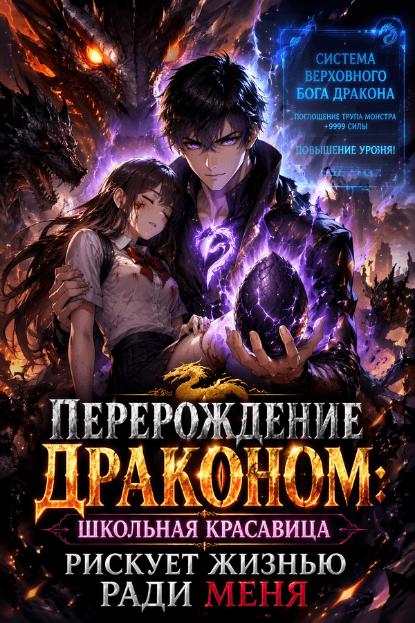 Перерождение драконом: школьная красавица рискует жизнью ради меня