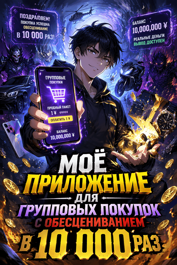 Моё приложение для групповых покупок с обесцениванием в 10 000 раз