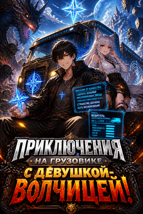 Приключения на грузовике с девушкой-волчицей!