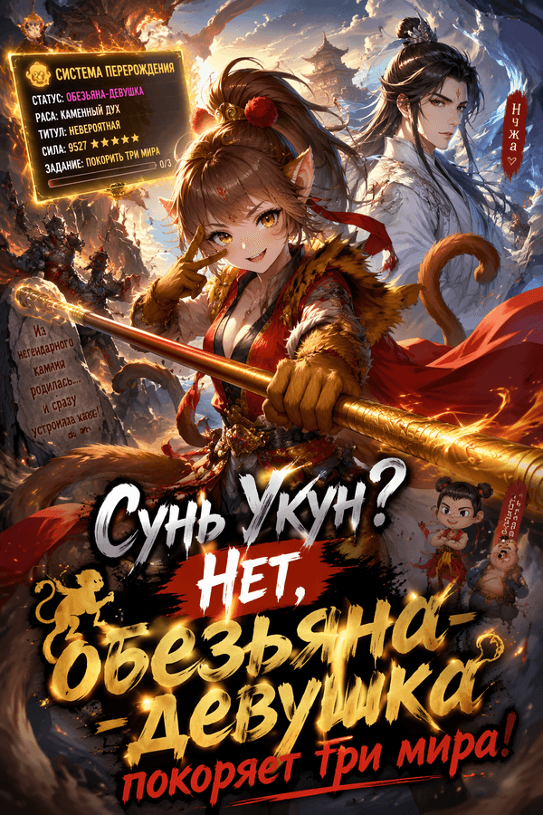 Сунь Укун? Нет, обезьяна-девушка покоряет три мира!