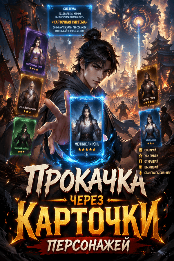 Прокачка через карточки персонажей