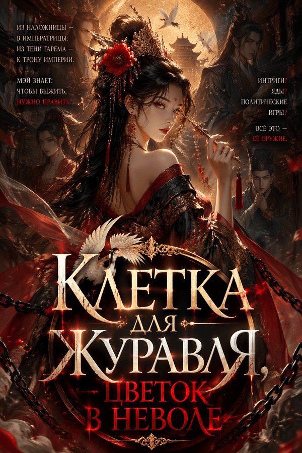 Клетка для журавля, цветок в неволе