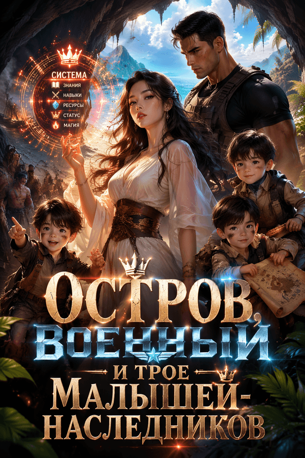 Остров, военный и трое малышей-наследников