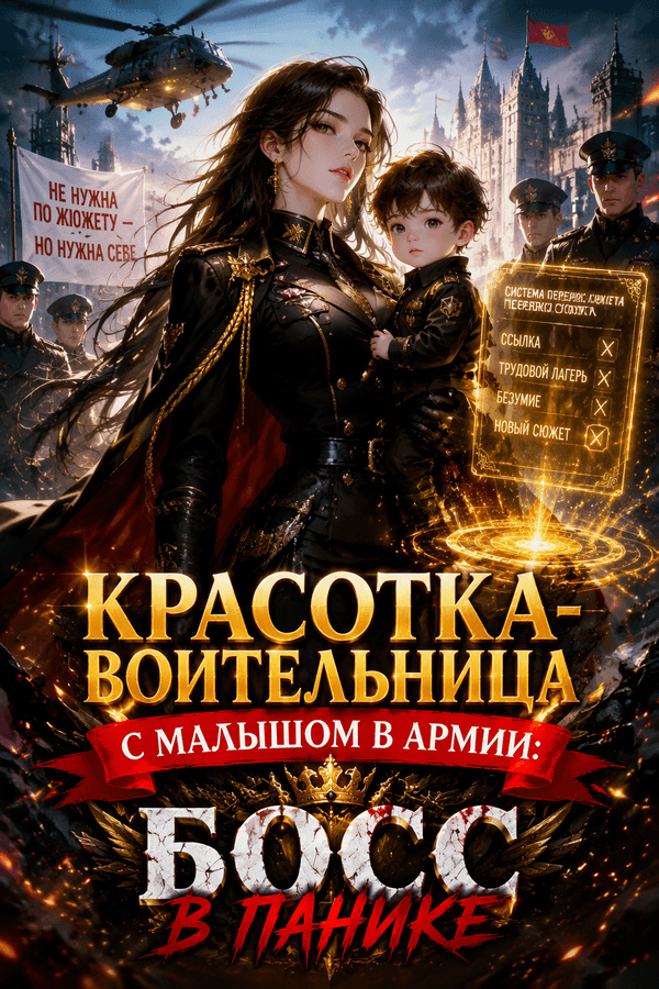 Красотка-воительница с малышом в армии: босс в панике