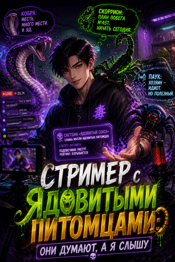 Стример с ядовитыми питомцами: они думают, а я слышу
