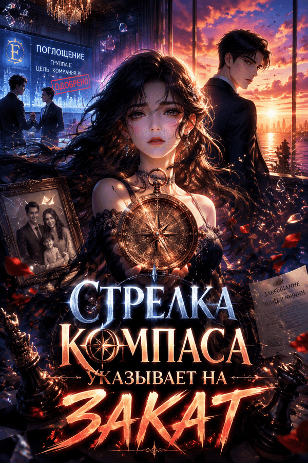 Стрелка компаса указывает на закат