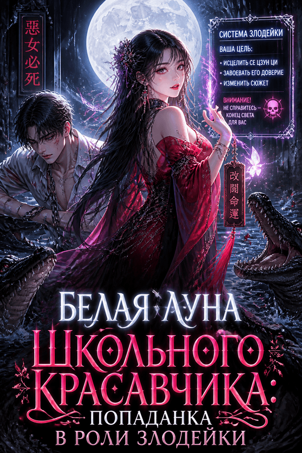 Белая луна школьного красавчика: попаданка в роли злодейки