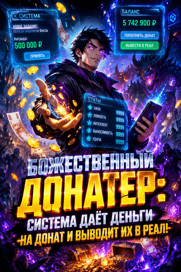 Божественный донатер: Система даёт деньги на донат и выводит их в реал!