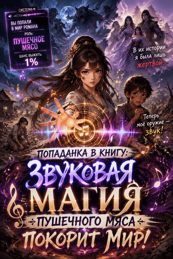 Попаданка в книгу: Звуковая магия пушечного мяса покорит мир!