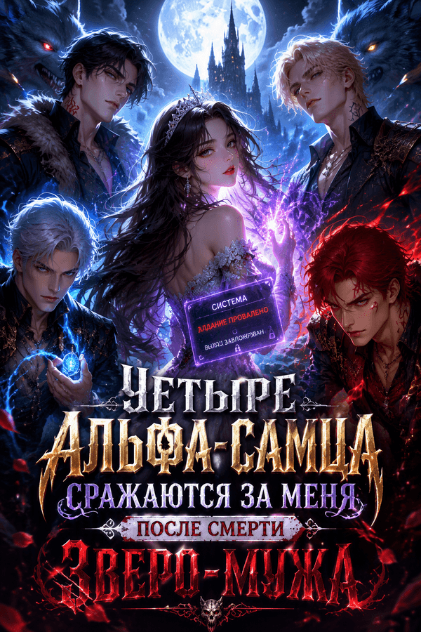 Четыре альфа-самца сражаются за меня после смерти зверо-мужа