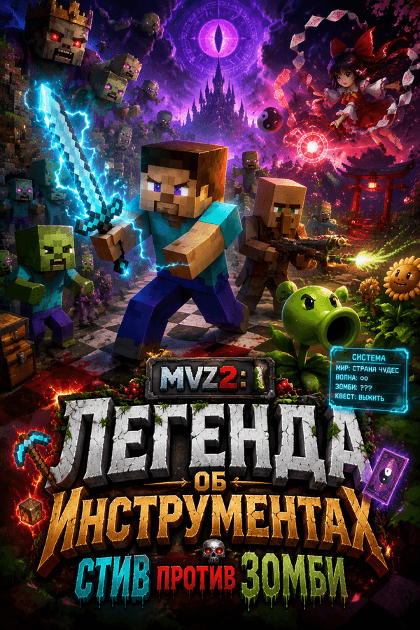 MVZ2: Легенда об инструментах — Стив против зомби