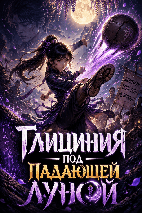 Глициния под падающей луной
