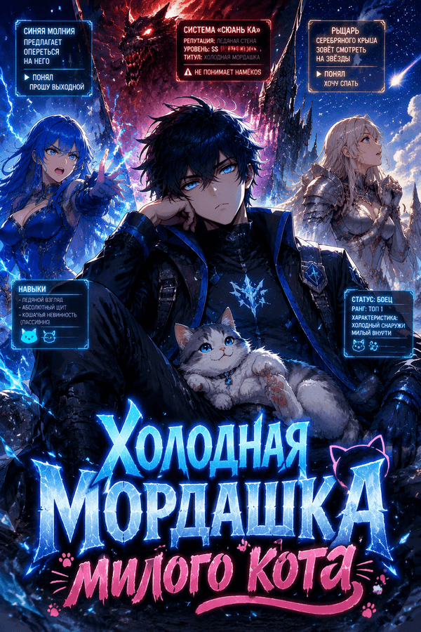 Холодная мордашка милого кота