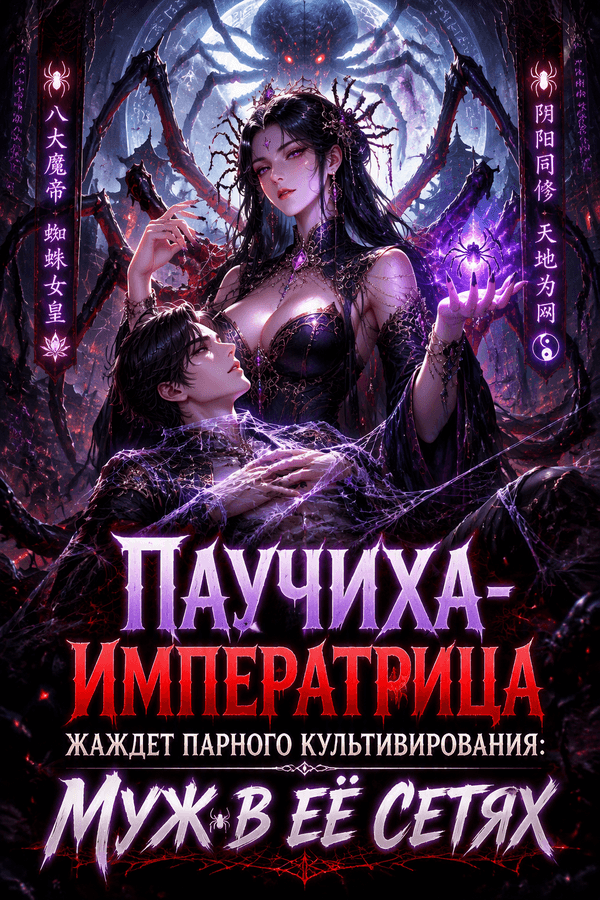 Паучиха-императрица жаждет парного культивирования: Муж в её сетях