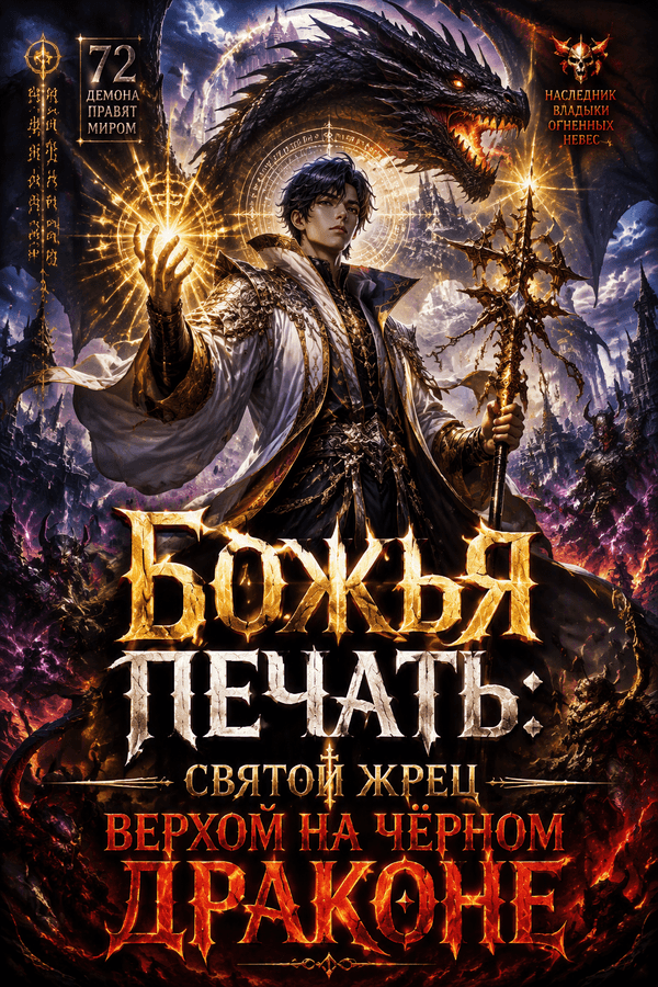 Божья Печать: Святой жрец верхом на чёрном драконе