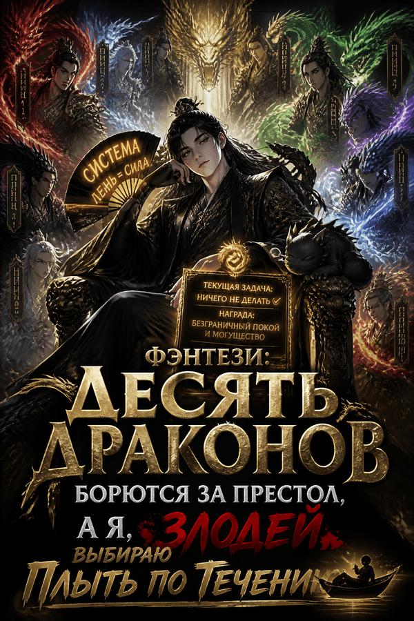 Фэнтези: Десять драконов борются за престол, а я, злодей, выбираю плыть по течению
