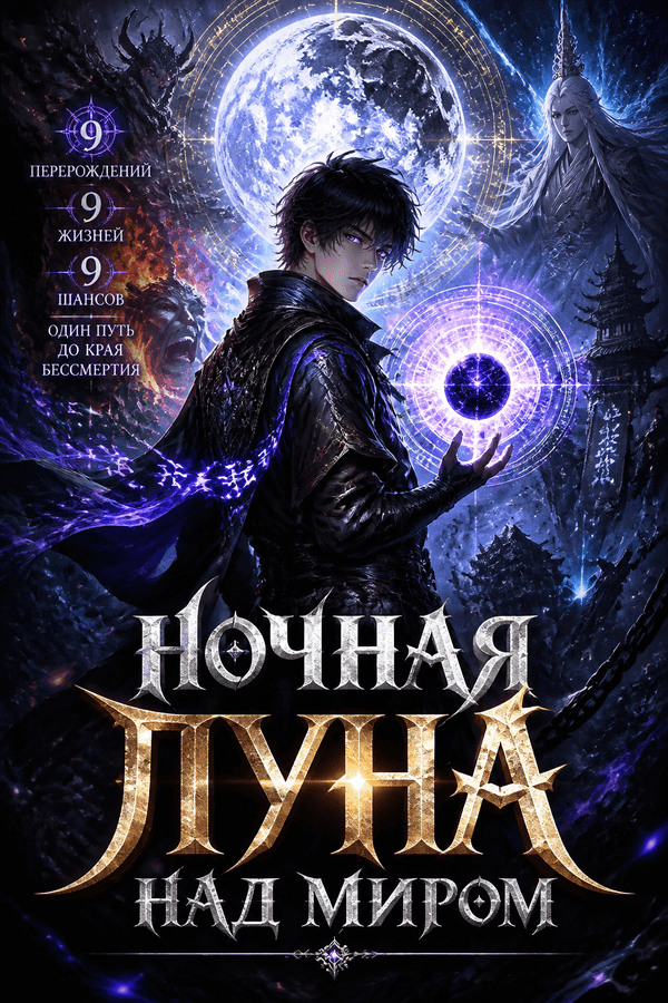 Ночная луна над миром