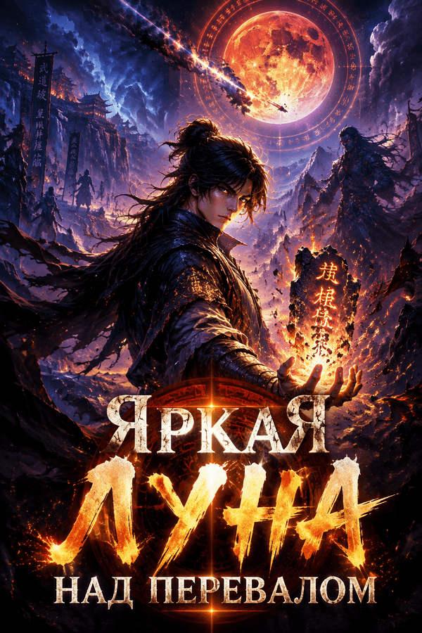 Яркая луна над перевалом