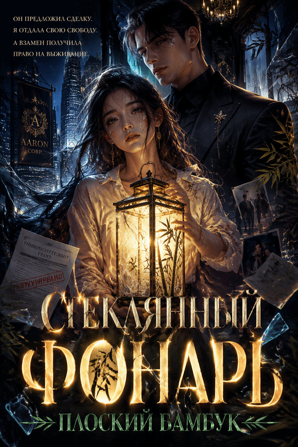 Стеклянный фонарь: Плоский бамбук