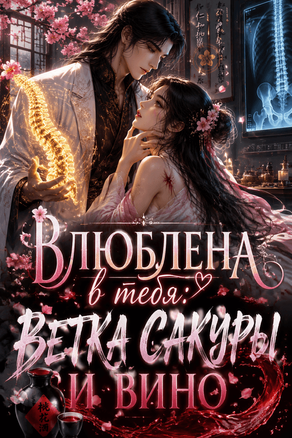 Влюблена в тебя: ветка сакуры и вино