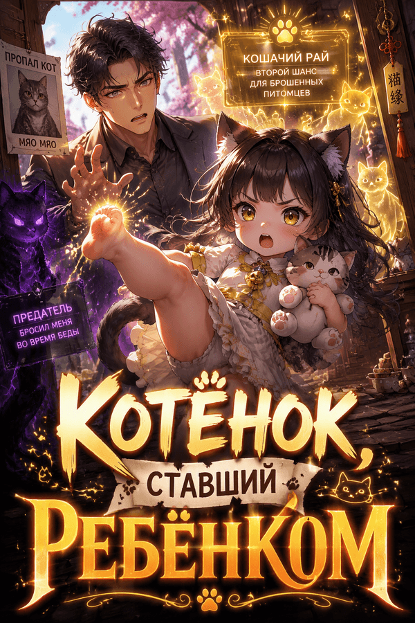 Котёнок, ставший ребёнком