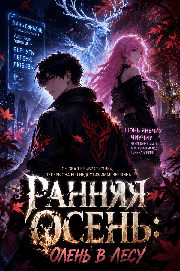 Ранняя осень: олень в лесу