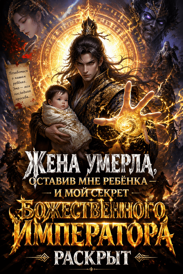 Жена умерла, оставив мне ребёнка — и мой секрет божественного императора раскрыт