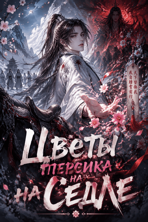 Цветы персика на седле