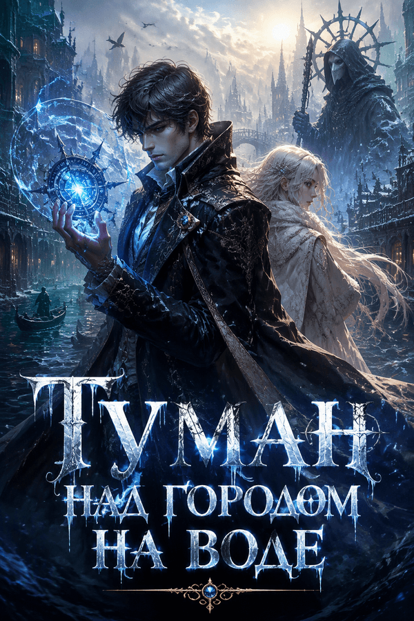 Туман над городом на воде