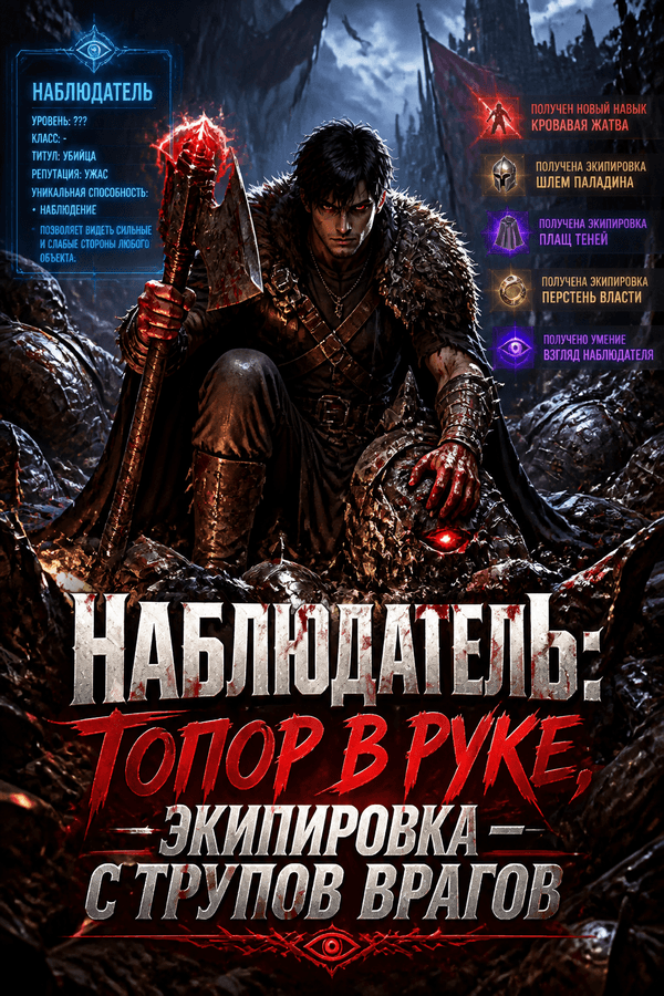 Наблюдатель: Топор в руке, экипировка — с трупов врагов