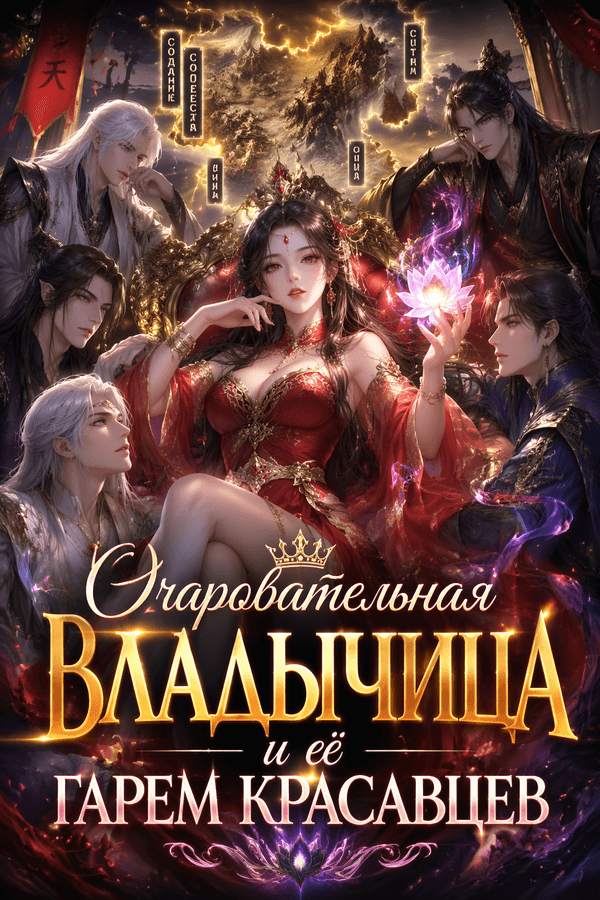Очаровательная владычица и её гарем красавцев
