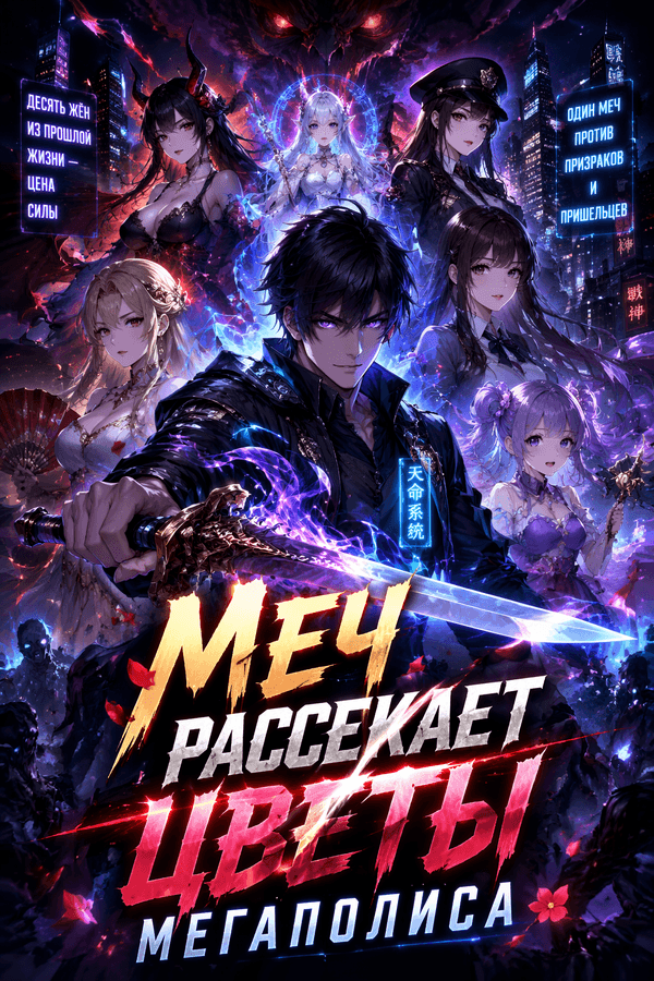 Меч рассекает цветы мегаполиса