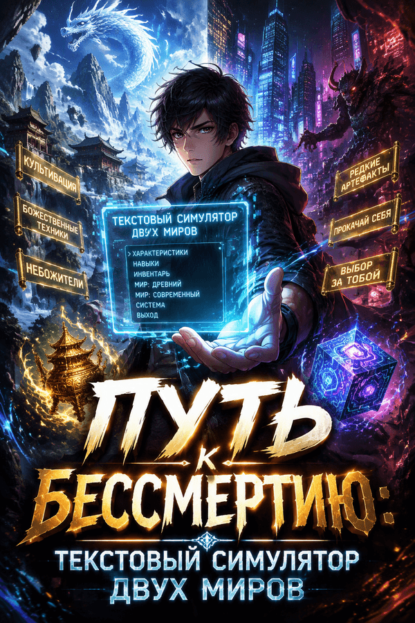 Путь к бессмертию: Текстовый симулятор двух миров