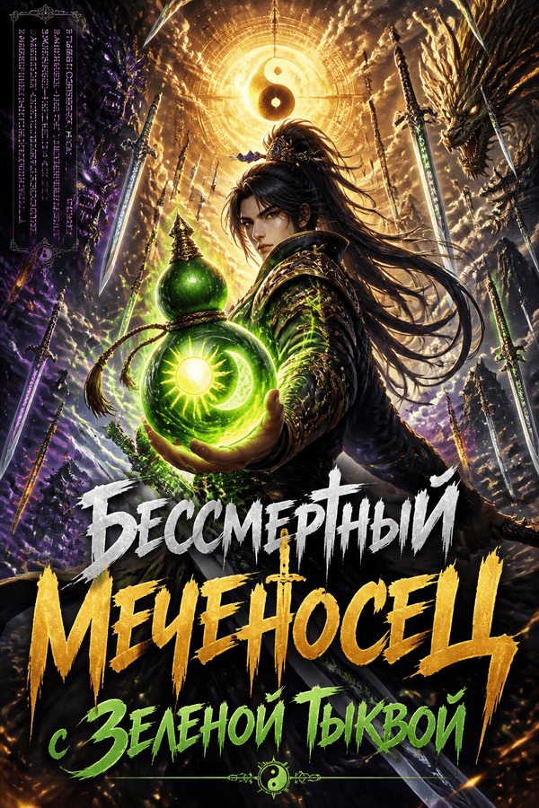 Бессмертный меченосец с зеленой тыквой