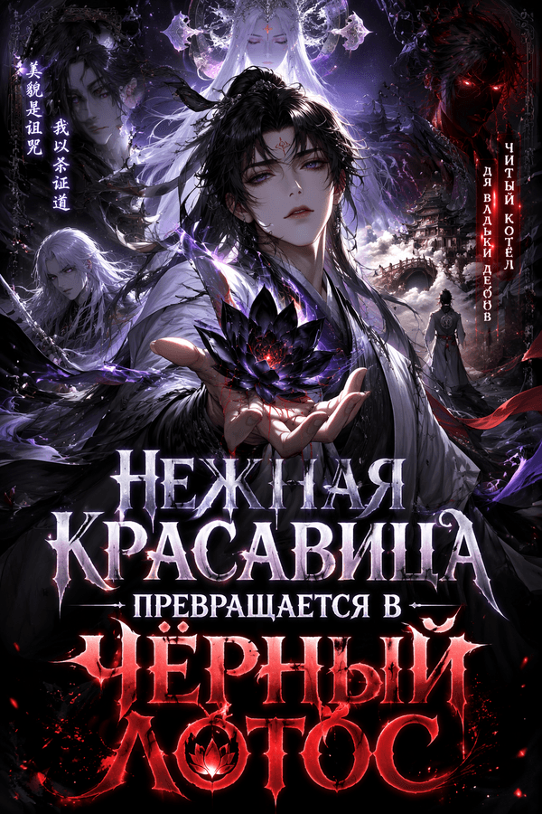 Нежная красавица превращается в чёрный лотос